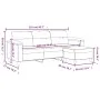 3-Sitzer Sofa und Hocker dunkelgrauer Mikrofaserstoff 180 cm von , Sofas - Ref: Foro24-3201233, Preis: 360,06 €, Rabatt: %