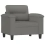 Sessel mit Hocker dunkelgrauer Mikrofaserstoff 60 cm von , Sofas - Ref: Foro24-3201227, Preis: 210,14 €, Rabatt: %