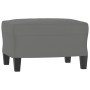 Sillón con taburete tela de microfibra gris oscuro 60 cm de , Sofás - Ref: Foro24-3201227, Precio: 213,64 €, Descuento: %
