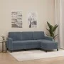 3-Sitzer-Sofa mit dunkelgrauem Samthocker 180 cm von , Sofas - Ref: Foro24-3201175, Preis: 306,74 €, Rabatt: %