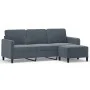 3-Sitzer-Sofa mit dunkelgrauem Samthocker 180 cm von , Sofas - Ref: Foro24-3201175, Preis: 306,74 €, Rabatt: %