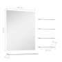 Espejo de pared con 5 estantes plateado 50x60 cm de vidaXL, Espejos - Ref: Foro24-249444, Precio: 36,38 €, Descuento: %