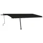 Manual retractable awning with LED light anthracite gray 500x350 cm by , Awnings - Ref: Foro24-3069864, Price: 623,39 €, Disc...