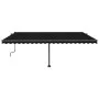 Manual retractable awning with LED light anthracite gray 500x350 cm by , Awnings - Ref: Foro24-3069864, Price: 623,39 €, Disc...
