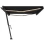 Toldo retráctil manual con luz LED gris antracita 500x350 cm de , Toldos - Ref: Foro24-3069864, Precio: 623,77 €, Descuento: %