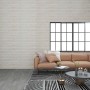 Paneles de pared 3D diseño de ladrillo 10 uds EPS blanco
