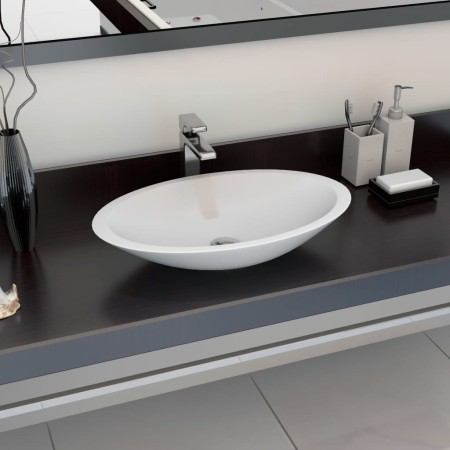 Waschbecken 59,3x35,1x10,7 cm Mineralharz/weißer Marmor von vidaXL, Sinkt - Ref: Foro24-144069, Preis: 111,25 €, Rabatt: %