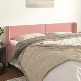 Cabecero de terciopelo rosa 203x16x78/88 cm de , Cabeceros y pies de cama - Ref: Foro24-3118699, Precio: 60,15 €, Descuento: %