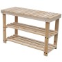 2-in-1 shoemaker with bench, 2 units solid wood by vidaXL, Shoe racks and shoe organizers - Ref: Foro24-276040, Price: 84,16 ...