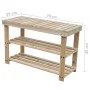 2-in-1 shoemaker with bench, 2 units solid wood by vidaXL, Shoe racks and shoe organizers - Ref: Foro24-276040, Price: 75,06 ...