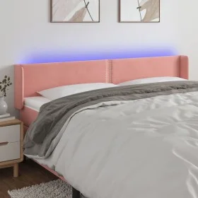 Rosa Samtkopfteil mit LED 203x16x78/88 cm von , Kopf- und Fußteile - Ref: Foro24-3123167, Preis: 66,57 €, Rabatt: %