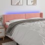 Cabecero con LED de terciopelo rosa 203x16x78/88 cm de , Cabeceros y pies de cama - Ref: Foro24-3123167, Precio: 67,70 €, Des...