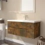 Badmöbel mit Waschbecken, Sperrholz, geräucherte Eiche von , Badezimmerwaschtische - Ref: Foro24-3152885, Preis: 288,83 €, Ra...