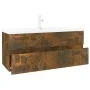 Badmöbel mit Waschbecken, Sperrholz, geräucherte Eiche von , Badezimmerwaschtische - Ref: Foro24-3152885, Preis: 288,83 €, Ra...