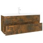 Badmöbel mit Waschbecken, Sperrholz, geräucherte Eiche von , Badezimmerwaschtische - Ref: Foro24-3152885, Preis: 306,69 €, Ra...