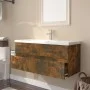 Badmöbel mit Waschbecken, Sperrholz, geräucherte Eiche von , Badezimmerwaschtische - Ref: Foro24-3152885, Preis: 288,83 €, Ra...