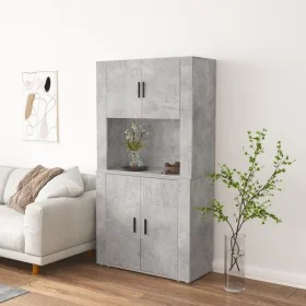 Tall plywood gray concrete sideboard by , Sideboards - Ref: Foro24-3185355, Price: 159,38 €, Discount: %