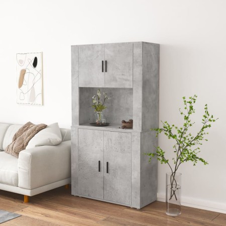 Aparador alto madera contrachapada gris hormigón de , Aparadores - Ref: Foro24-3185355, Precio: 161,87 €, Descuento: %