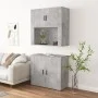 Tall plywood gray concrete sideboard by , Sideboards - Ref: Foro24-3185355, Price: 159,38 €, Discount: %