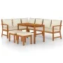 Garden dining set and cushions, 7 pieces, solid acacia wood. by , Garden sets - Ref: Foro24-3154968, Price: 745,42 €, Discoun...
