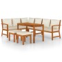 Garten Ess- und Kissenset 7-teilig massives Akazienholz von , Gartensets - Ref: Foro24-3154968, Preis: 744,65 €, Rabatt: %