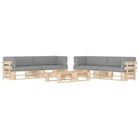 Pallet furniture 6 pieces and cushions made of impregnated pine wood. by , Garden sets - Ref: Foro24-3067035, Price: 648,31 €...