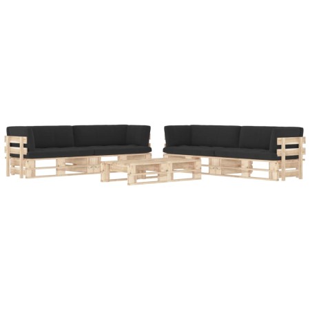 6 Stk. Palettenmöbel und Kissen aus imprägniertem Kiefernholz von , Gartensets - Ref: Foro24-3067040, Preis: 738,17 €, Rabatt: %