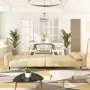 2-seater sofa bed with two cream velvet cushions by , Sofas - Ref: Foro24-337591, Price: 299,09 €, Discount: %