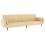 2-seater sofa bed with two cream velvet cushions by , Sofas - Ref: Foro24-337591, Price: 304,36 €, Discount: %
