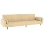 2-seater sofa bed with two cream velvet cushions by , Sofas - Ref: Foro24-337591, Price: 299,09 €, Discount: %