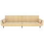 2-Sitzer-Schlafsofa mit zwei cremefarbenen Samtkissen von , Sofas - Ref: Foro24-337591, Preis: 304,36 €, Rabatt: %