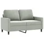 2-Sitzer-Sofa aus hellgrauem Samt 120 cm von , Sofas - Ref: Foro24-359189, Preis: 193,53 €, Rabatt: %