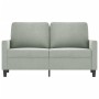 2-Sitzer-Sofa aus hellgrauem Samt 120 cm von , Sofas - Ref: Foro24-359189, Preis: 183,10 €, Rabatt: %