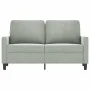 Light gray velvet 2-seater sofa, 120 cm by , Sofas - Ref: Foro24-359189, Price: 193,53 €, Discount: %