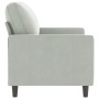 2-Sitzer-Sofa aus hellgrauem Samt 120 cm von , Sofas - Ref: Foro24-359189, Preis: 183,10 €, Rabatt: %