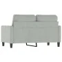 Light gray velvet 2-seater sofa, 120 cm by , Sofas - Ref: Foro24-359189, Price: 193,53 €, Discount: %