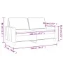 Light gray velvet 2-seater sofa, 120 cm by , Sofas - Ref: Foro24-359189, Price: 193,53 €, Discount: %