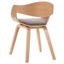 Esszimmerstühle 2 Einheiten aus gebogenem Holz und taupegrauem Stoff von , Essstühle - Ref: Foro24-287390, Preis: 263,16 €, R...
