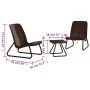 Keter Rio 3-piece garden furniture set in cappuccino color by , Garden sets - Ref: Foro24-407208, Price: 173,25 €, Discount: %