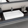Sink 80x46x11 cm mineral resin/white marble by vidaXL, Sinks - Ref: Foro24-144065, Price: 193,29 €, Discount: %