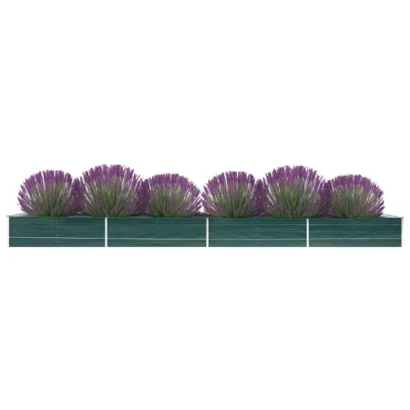 Green galvanized steel flowerbed 600x80x45 cm by , Pots and planters - Ref: Foro24-47073, Price: 118,31 €, Discount: %