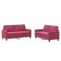 Sofagarnitur mit Kissen 2-teilig aus rotem Samt von , Sofas - Ref: Foro24-3201500, Preis: 391,50 €, Rabatt: %