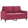 Sofa set with cushions 2 pieces red velvet by , Sofas - Ref: Foro24-3201500, Price: 391,50 €, Discount: %