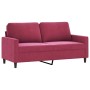 Sofagarnitur mit Kissen 2-teilig aus rotem Samt von , Sofas - Ref: Foro24-3201500, Preis: 404,89 €, Rabatt: %
