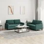 Sofagarnitur mit 2 Stück dunkelgrünen Samtkissen von , Sofas - Ref: Foro24-3201498, Preis: 463,53 €, Rabatt: %