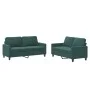 Sofagarnitur mit 2 Stück dunkelgrünen Samtkissen von , Sofas - Ref: Foro24-3201498, Preis: 463,53 €, Rabatt: %