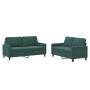 Sofagarnitur mit 2 Stück dunkelgrünen Samtkissen von , Sofas - Ref: Foro24-3201498, Preis: 478,85 €, Rabatt: %