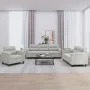 3-piece sofa set with light gray microfiber fabric cushions by , Sofas - Ref: Foro24-3202291, Price: 840,70 €, Discount: %