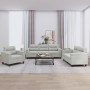 Set Sofas mit Kissen 3 Stück hellgrauer Mikrofaserstoff von , Sofas - Ref: Foro24-3202291, Preis: 855,75 €, Rabatt: %