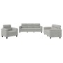 Set Sofas mit Kissen 3 Stück hellgrauer Mikrofaserstoff von , Sofas - Ref: Foro24-3202291, Preis: 855,75 €, Rabatt: %